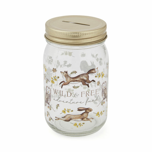 Forest Fable Glass Money Jar - Williamsons Factory Shop
