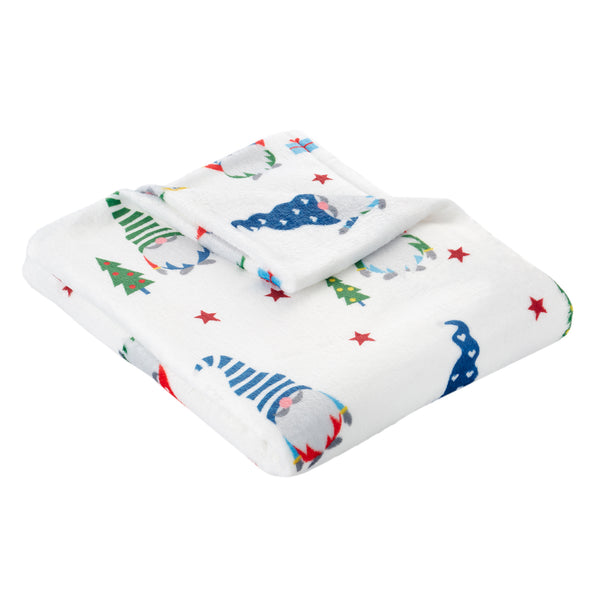 Fusion Festive Gonks Throw - Red - Williamsons Factory Shop