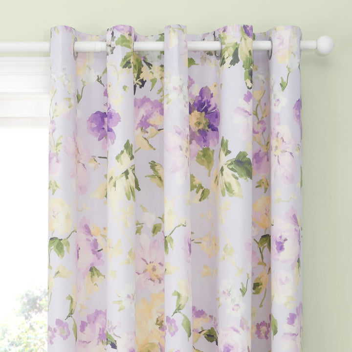 Dreams & Drapes Flourette Eyelet Curtains - Lilac - Williamsons Factory Shop