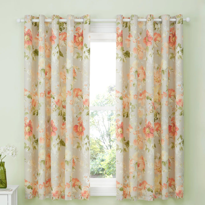 Dreams & Drapes Flourette Eyelet Curtains - Natural - Williamsons Factory Shop
