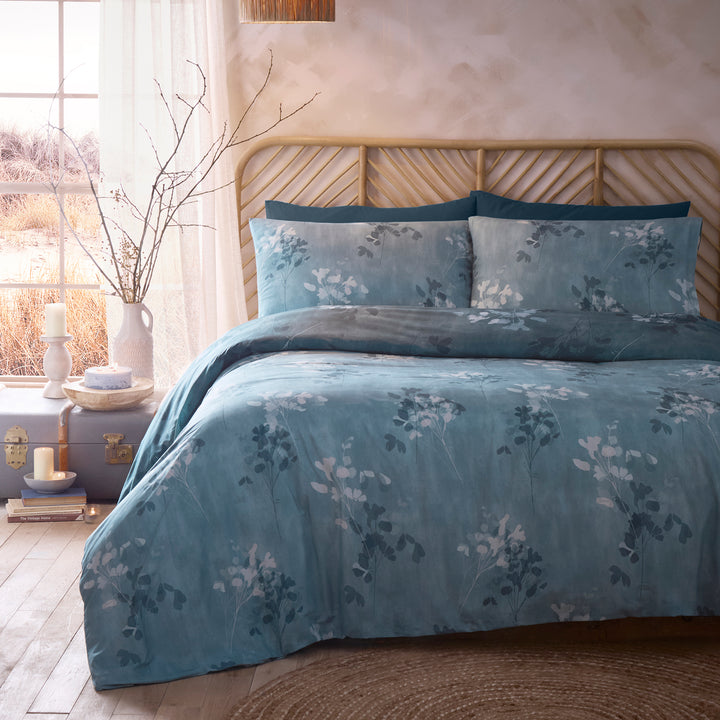 Drift Home Flynn Duvet Cover Set - Teal - Williamsons Factory Shop