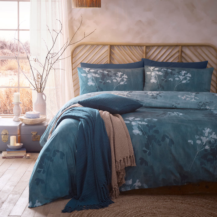 Drift Home Flynn Duvet Cover Set - Teal - Williamsons Factory Shop