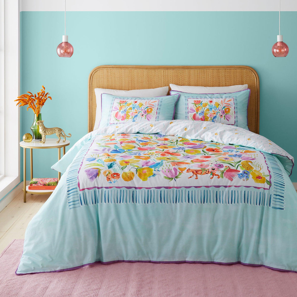Appletree Festival Duvet Cover Set - Duck Egg - Williamsons Home