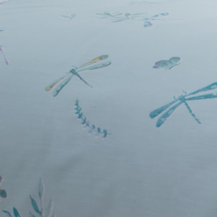 D&D Fifi Fitted Bed Sheet Set (28cm) - Duck Egg - Williamsons Factory Shop