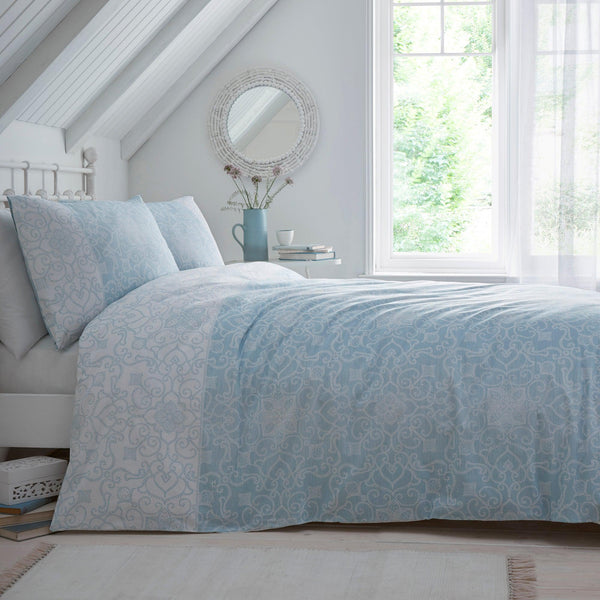 Dreams & Drapes Frampton Duvet Cover Set - Blue - Williamsons Factory Shop