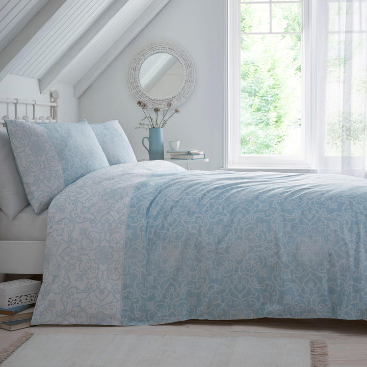 Dreams & Drapes Frampton Duvet Cover Set - Blue - Williamsons Factory Shop