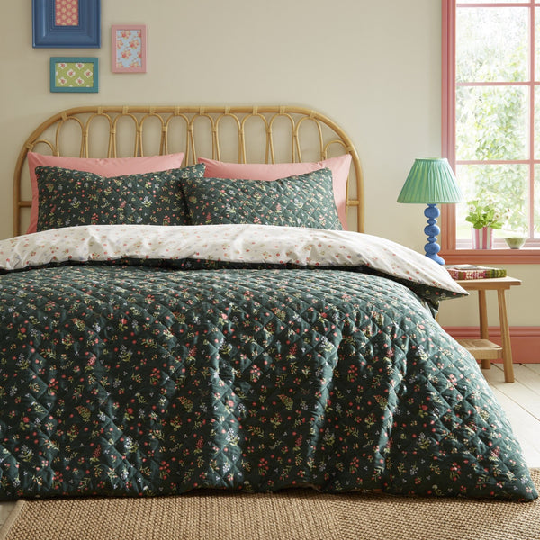 Fusion Nelly Textured Duvet Cover Set - Green