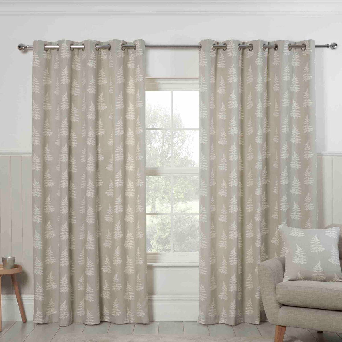 Sundour Esher Eyelet Curtains - Grey - Williamsons Home