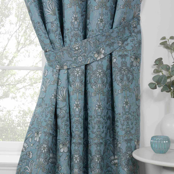 Sundour Kyoto Pencil Pleat Curtains - Blue - Williamsons Factory Shop