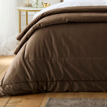 Harlan Velvet Bedspread - Chocolate