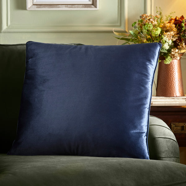 Appletree Heritage Harlan Cushion - Navy - Williamsons Factory Shop
