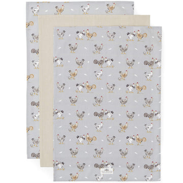 Hen House Lane 3 Pack Tea Towels