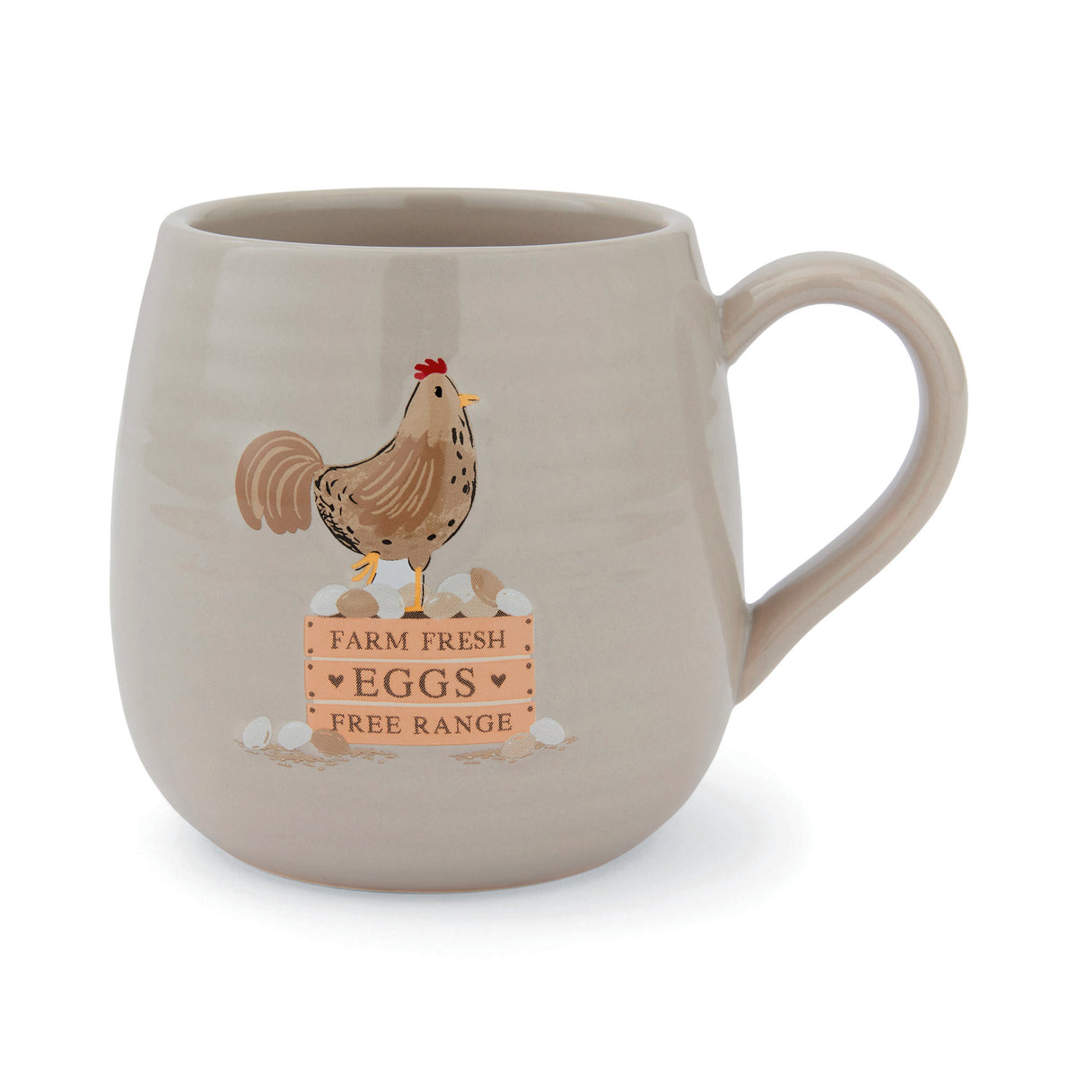 Hen House Lane Belly Mug - Farm Fresh Eggs