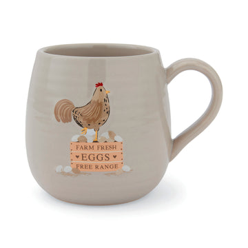 Hen House Lane Belly Mug - Farm Fresh Eggs
