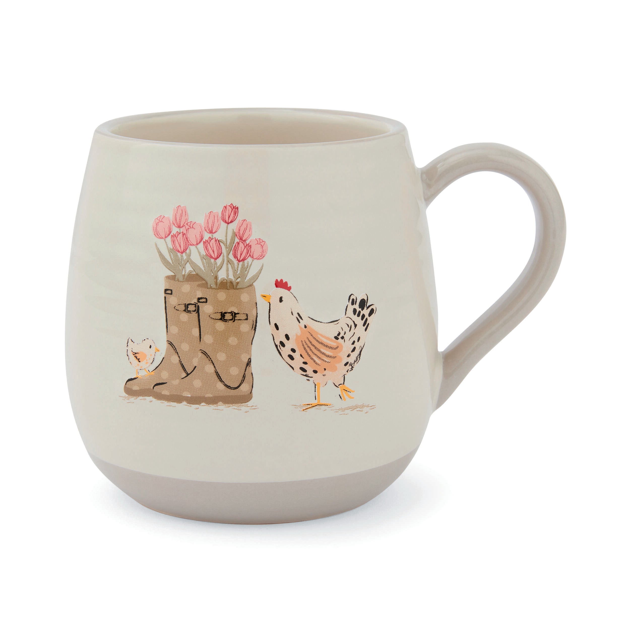 Cooksmart Hen House Lane - Tazza da caffè beige in gres Cooksmart Hen House Lane - Tazza da caffè beige in gres