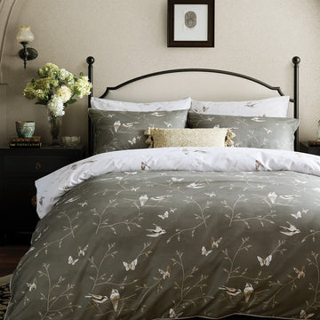 Historic Royal Palaces Aviary Court Duvet Cover Set - Fern Green