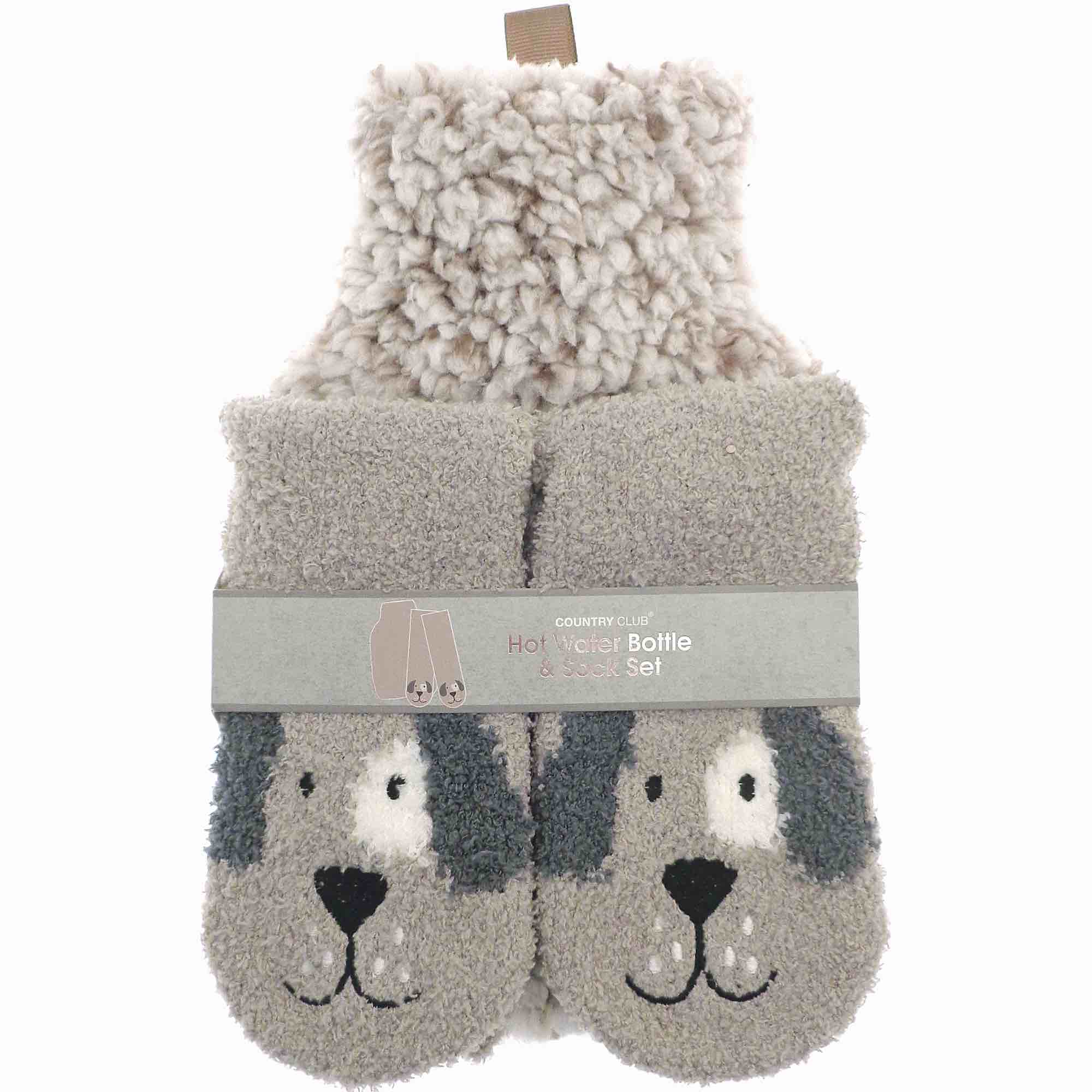 Hot Water Bottle & Socks Gift Set