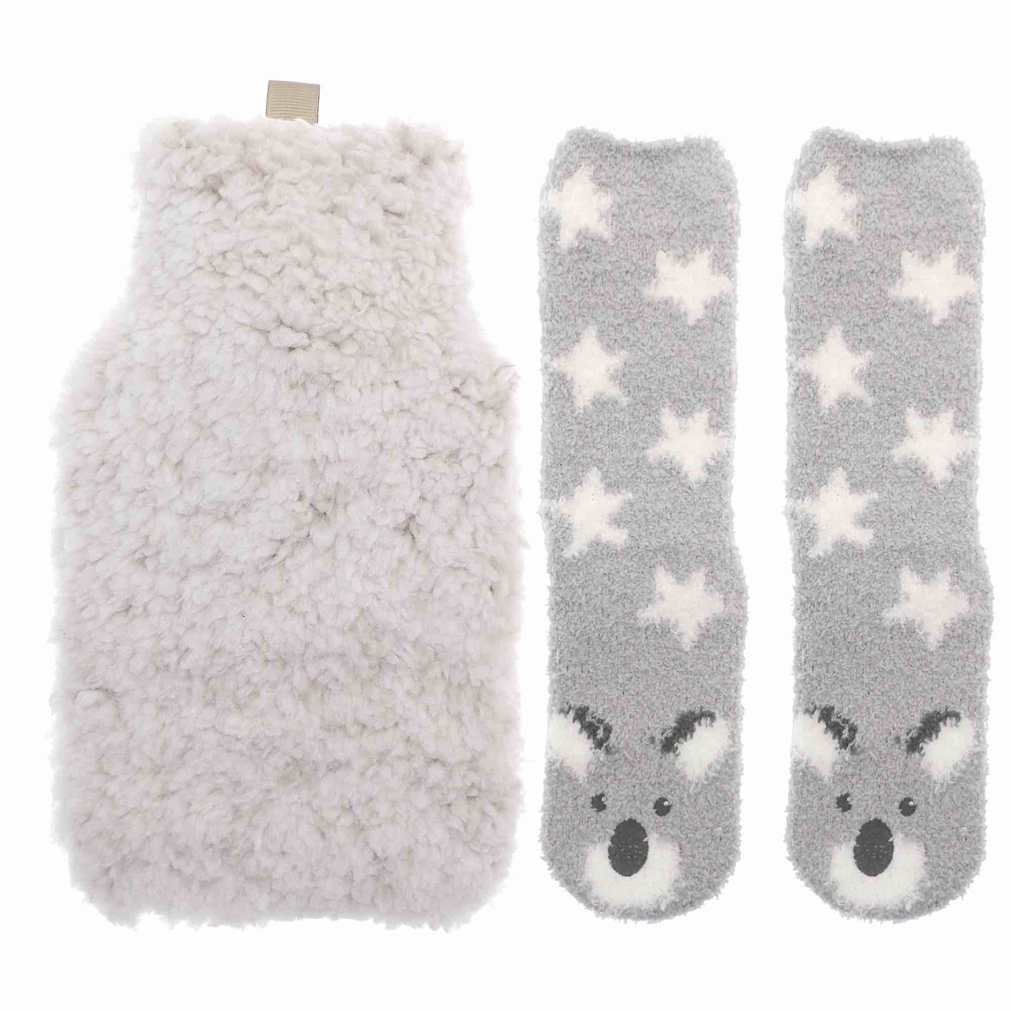 Hot Water Bottle & Socks Gift Set