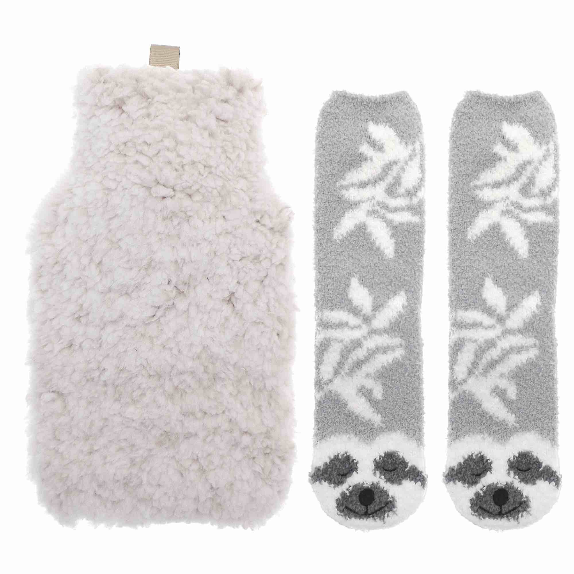 Hot Water Bottle & Socks Gift Set