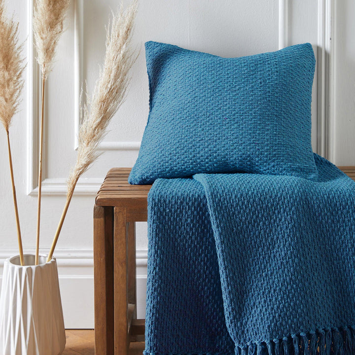 Drift Home Hayden Cushion - Teal - Williamsons Factory Shop