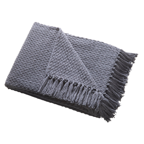 Drift Home Hayden Throw - Charcoal - Williamsons Factory Shop