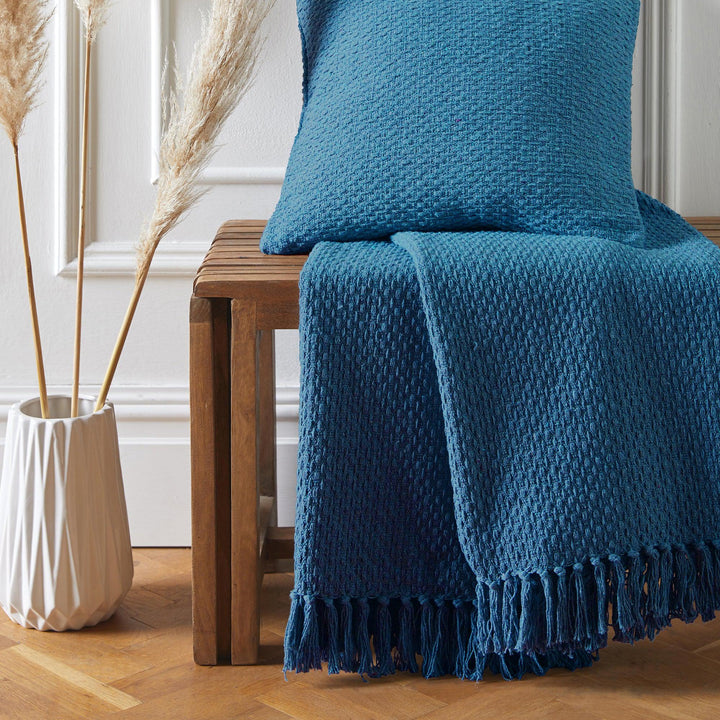 Drift Home Hayden Throw - Teal - Williamsons Factory Shop