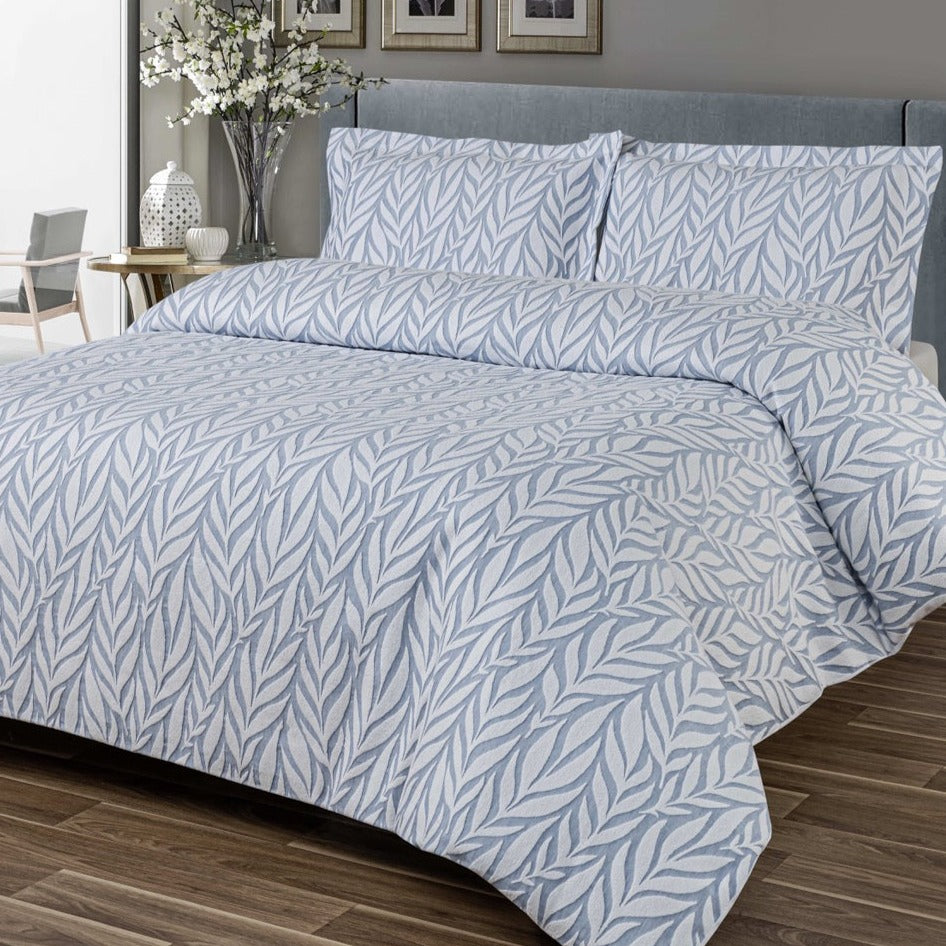 Hamilton Jacquard Duvet Cover Set - Pale Blue - Williamsons Home