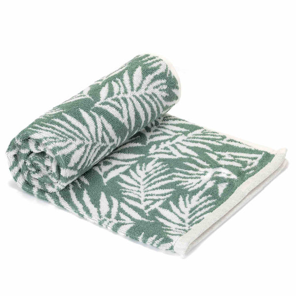 Riggs Leaf Jacquard Towel - Green