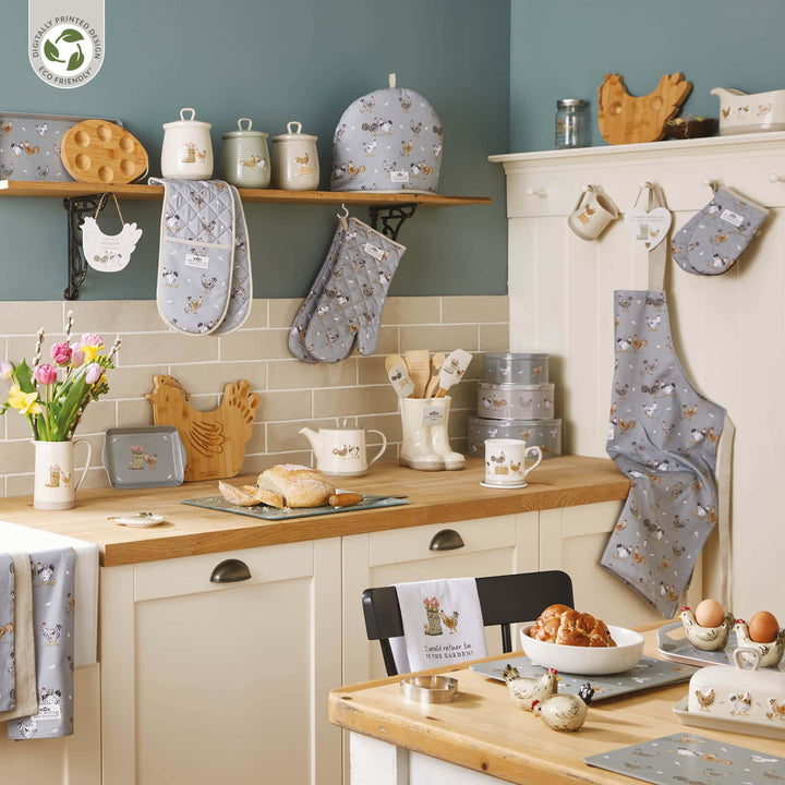 Hen House Lane Belly Mug - Wellies & Hens - Williamsons Factory Shop