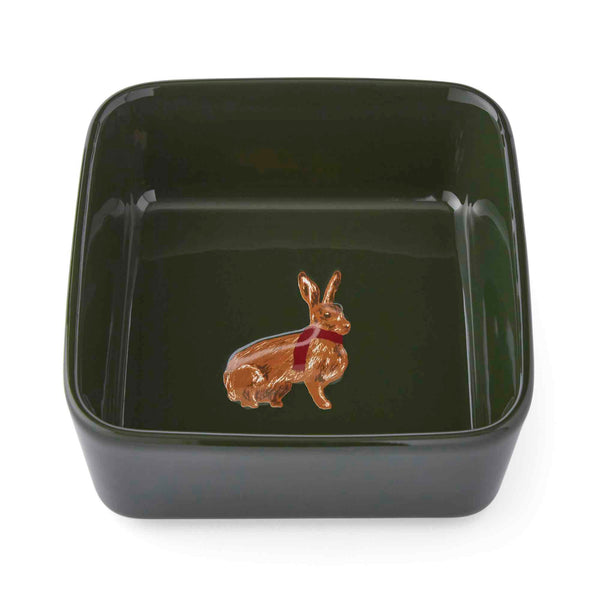 Heritage Hare Christmas Nibble/Dip Bowl - Green