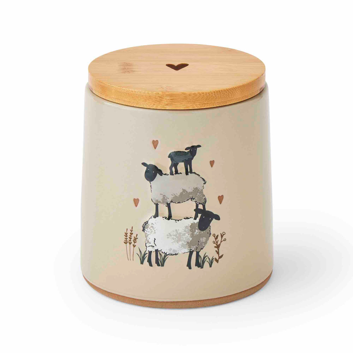 Highland Sheep Ceramic Canister - Beige - Williamsons Home