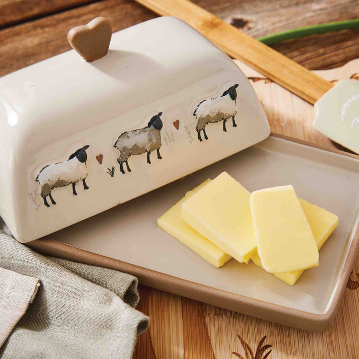 Highland Sheep Butter Dish - Williamsons Factory Shop