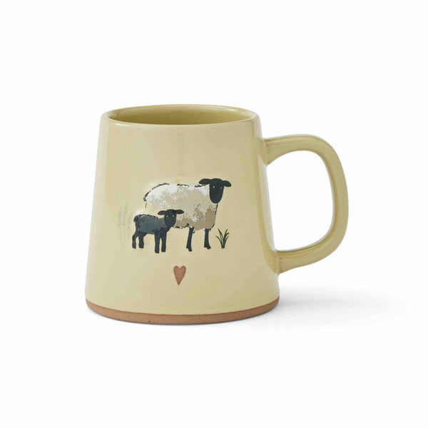 Highland Sheep Reverse Conical Mug - Sage - Williamsons Factory Shop