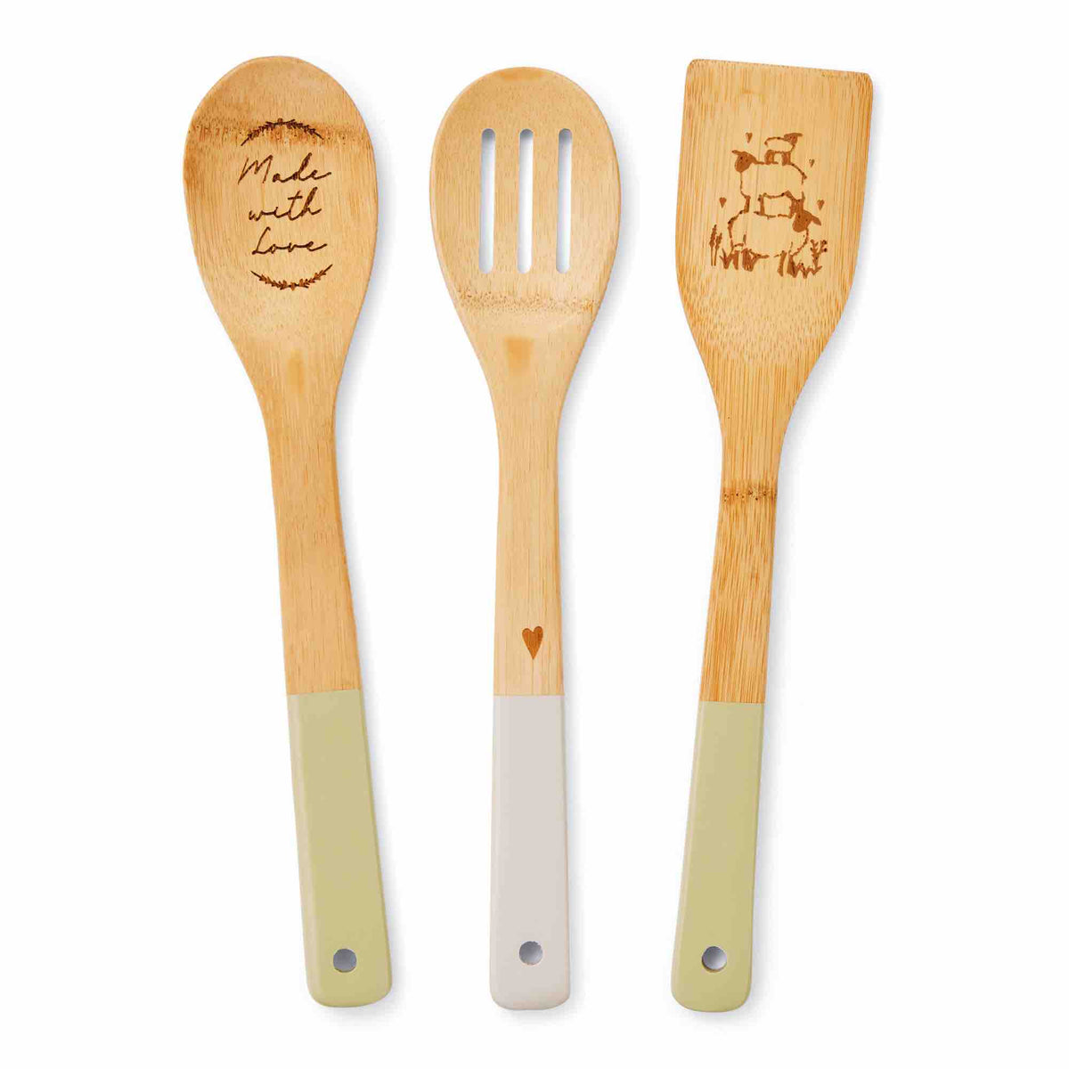 Highland Sheep Set of 3 Bamboo Utensils - Williamsons Home