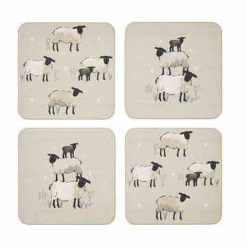 Highland Sheep Pack of 4 Coasters - Williamsons Home