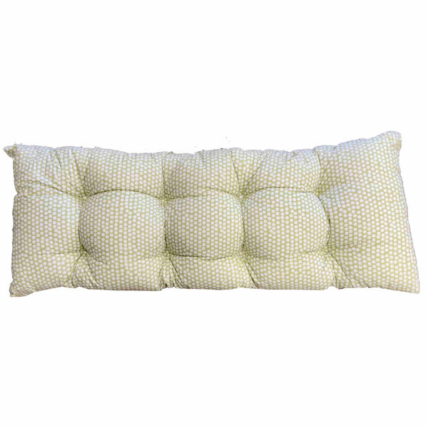 Chunky Bench Cushion - Green Spots - Williamsons Factory Shop