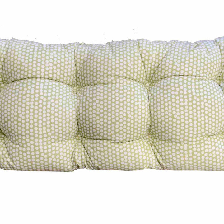 Chunky Bench Cushion - Green Spots - Williamsons Factory Shop