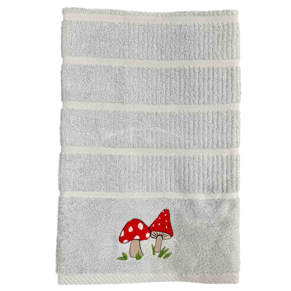 Toadstool Kitchen Towel - Silver
