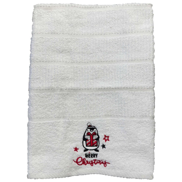 Penguin Christmas Kitchen Towel - White