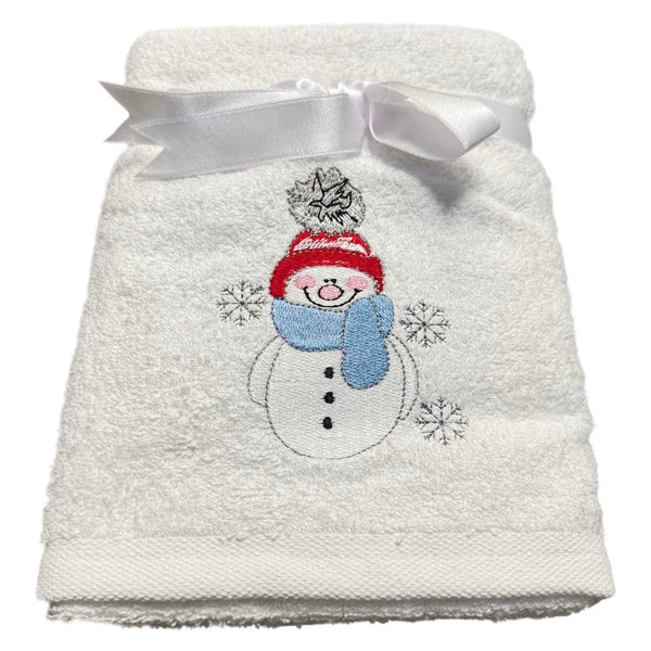 Bellissimo Snowman Xmas Festive Hand Towel