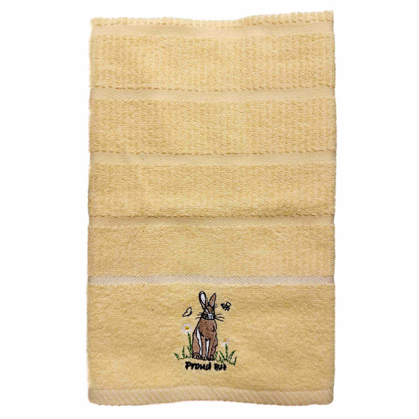 Proud Bob Hare Kitchen Towel - Yellow - Williamsons Factory Shop
