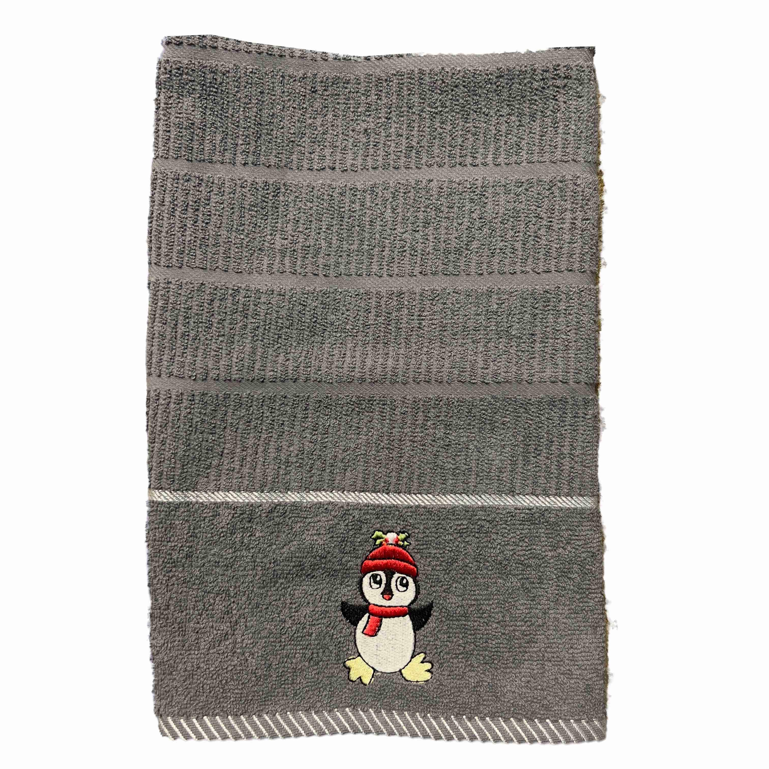 Penguin Grey Kitchen Towel