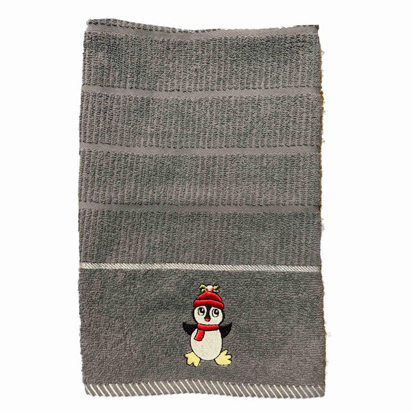 Penguin Grey Kitchen Towel - Williamsons Factory Shop