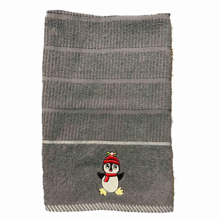 Penguin Grey Kitchen Towel - Williamsons Factory Shop