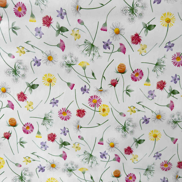 Multi Spring Flowers Vinyl Oil Cloth