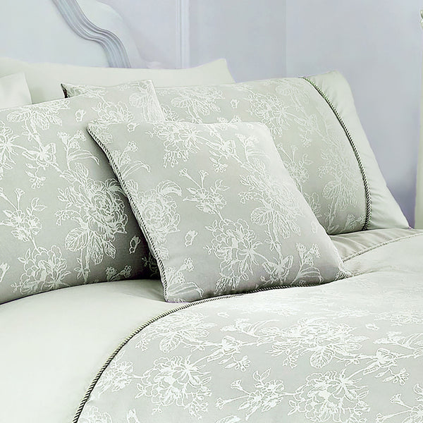 D & D Woven Jasmine Jacquard Cushion - Silver