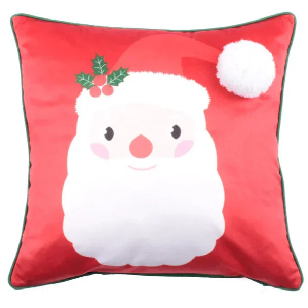 Bedlam Jolly Santa Cushion - Red