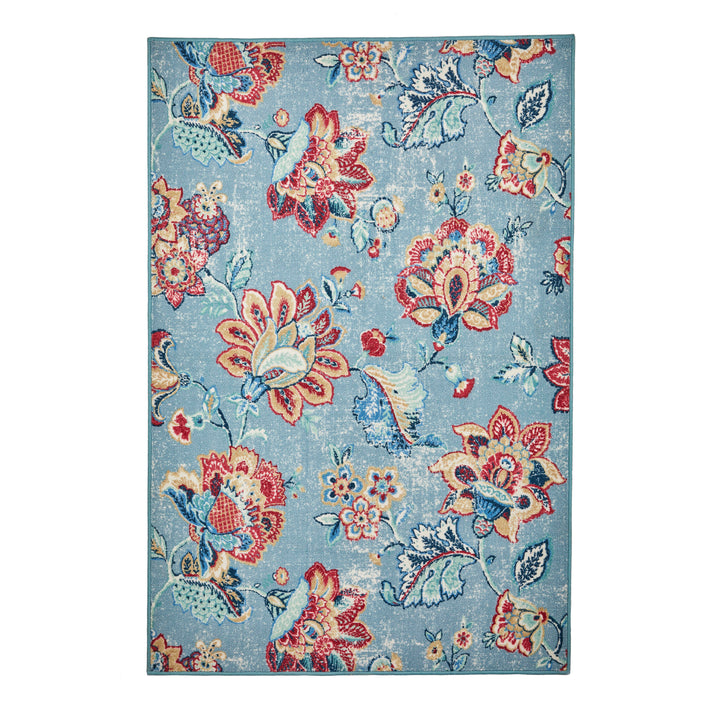 Dreams & Drapes Keats Washable Rug - Blue - Williamsons Factory Shop