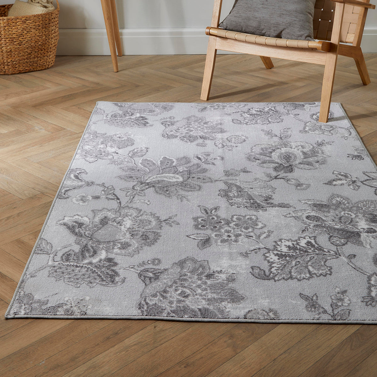Dreams & Drapes Keats Washable Rug - Grey