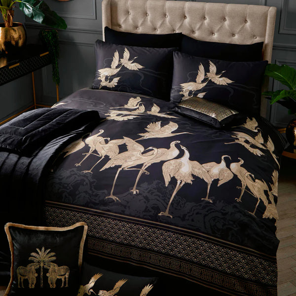 Laurence Llewelyn-Bowen Kireina Duvet Cover Set - Black